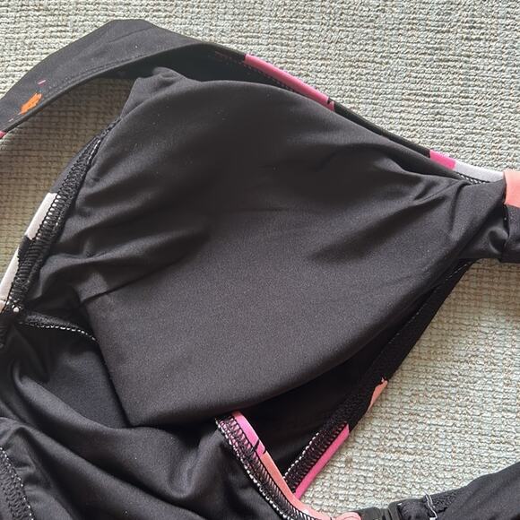 NWT City Chic Izzy black floral Print 1 Piece middle cut out monokini Swimsuit - Picture 9 of 16